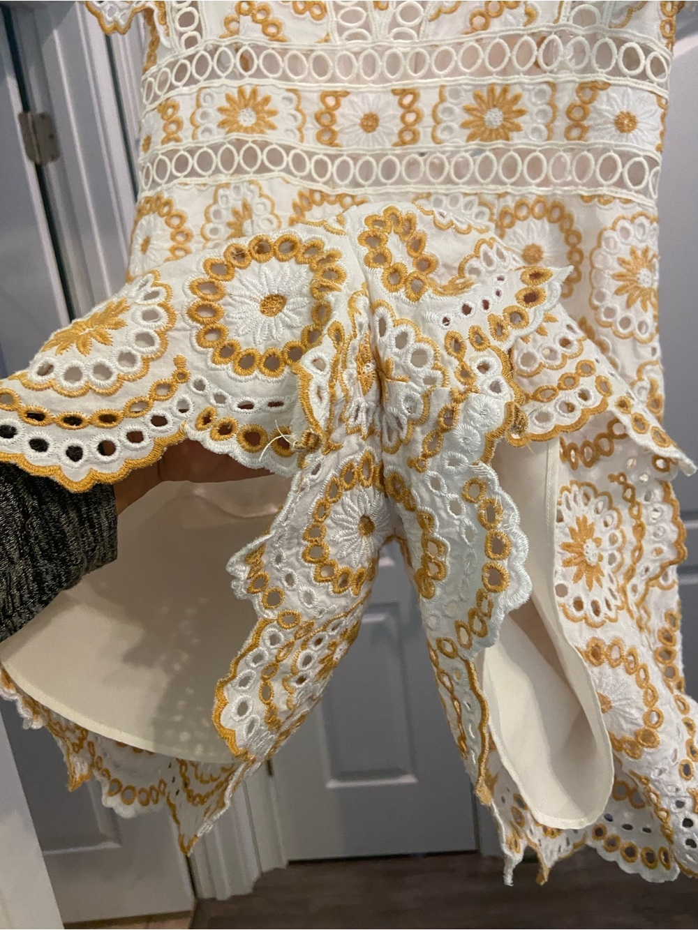 Saylor Shanice Eyelet Lace Embroidered Romper - Picture 7 of 9